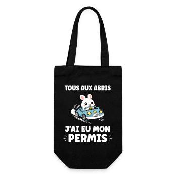 Humor I have my driver's license - Gift Bag for Bottles - black - Front
