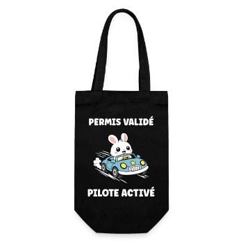Humor I have my driver's license - Gift Bag for Bottles - black - Front