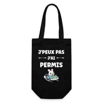 Humour j'ai mon permis de conduire - Sac à bouteille - noir - Devant