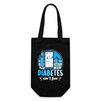 Diabetes Typ 1 Diabetiker - Geschenkbeutel für Flaschen - Schwarz - Vorne