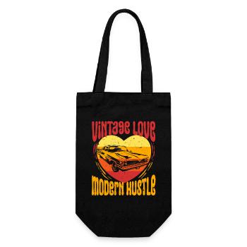 Car Restoration Vintage Love - Gift Bag for Bottles - black - Front