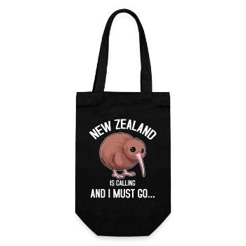 New Zealand Is Calling and I Must Go - Gift Bag for Bottles - black - Front