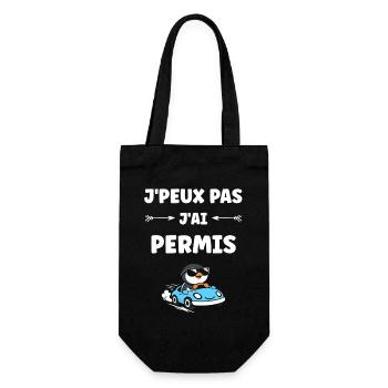 Driver's license humor - Gift Bag for Bottles - black - Front