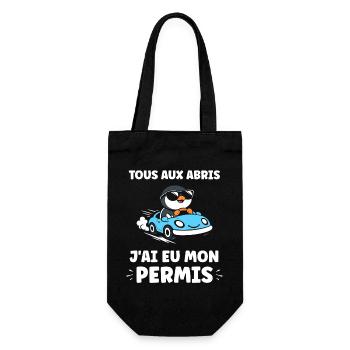 Driver's license humor - Gift Bag for Bottles - black - Front