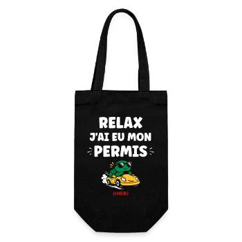 Driver's license humor - Gift Bag for Bottles - black - Front