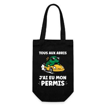Humor I have my driver's license - Gift Bag for Bottles - black - Front