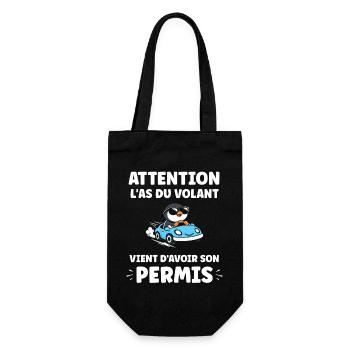 Driver's license humor - Gift Bag for Bottles - black - Front