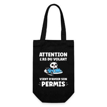 Driver's license humor - Gift Bag for Bottles - black - Front