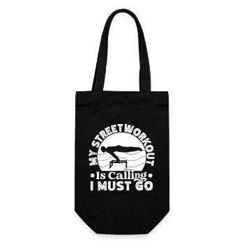 Gym Junkies Streetworkout Calling Must Go - Gift Bag for Bottles - black - Front