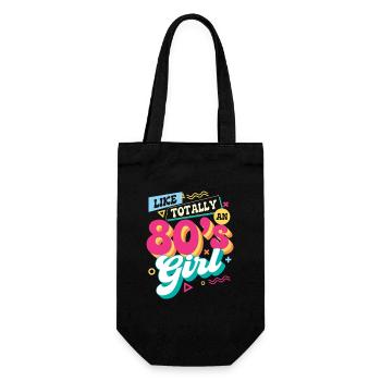 Like Totally An 80s Girl Retro Vibes - Gift Bag for Bottles - black - Front