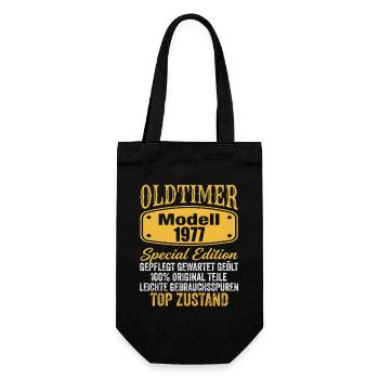 49th Birthday Classic Car Model 1977 - Gift Bag for Bottles - black - Front