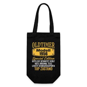 70th Birthday Classic Car Model 1956 - Gift Bag for Bottles - black - Front