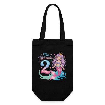 Sirène 2e anniversaire 2 ans - Sac à bouteille - noir - Devant
