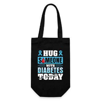 Diabetes type 1 diabetic - Gift Bag for Bottles - black - Front