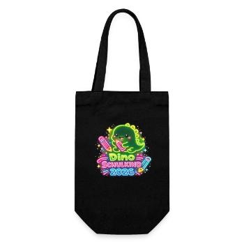 Dino Schoolchild 2026 School Enrollment - Gift Bag for Bottles - black - Front