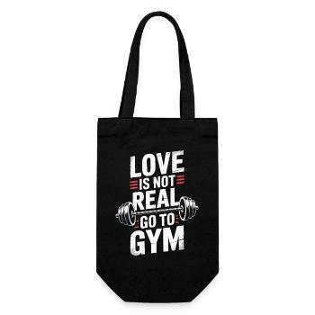 L’amour n’est pas réel - direction la salle de sport - Sac à bouteille - noir - Devant