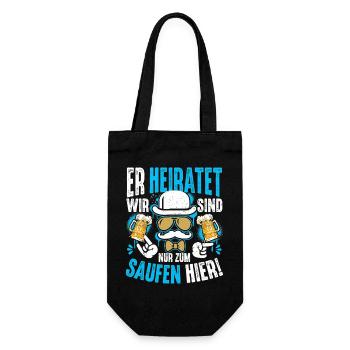 Bachelor Party T-Shirt Men Bachelor Party Rumbling - Gift Bag for Bottles - black - Front