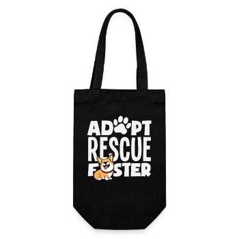 Foster Adopt Volunteer Animal Rescue Shelter Dogs - Gift Bag for Bottles - black - Front