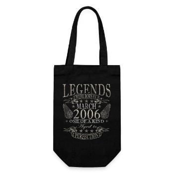 20th Birthday March 2006 - Gift Bag for Bottles - black - Front