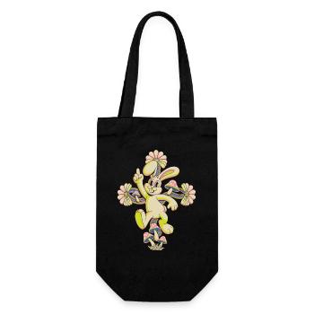 Pastel Bunny Disco Dance - Gift Bag for Bottles - black - Front