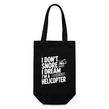 I Don't Snore I Dream I'm a Helicopter - Gift Bag for Bottles - black - Front