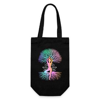 Yoga Meditation Training Yoga Lover Yoga Class - Gift Bag for Bottles - black - Front
