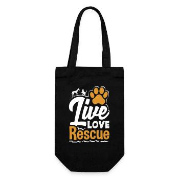 Foster Adopt Volunteer Live Love Animal Rescue - Gift Bag for Bottles - black - Front