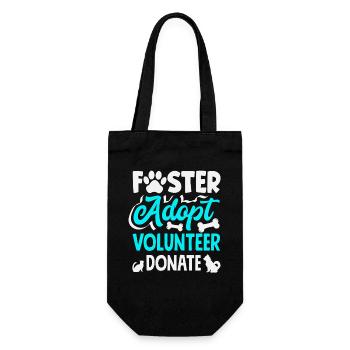 Foster Adopt Volunteer Animal Rescue Shelter - Gift Bag for Bottles - black - Front