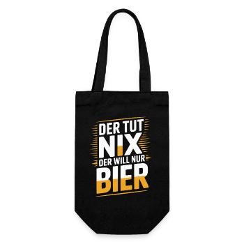 Il ne fait rien, il veut juste de la bière - Sac à bouteille - noir - Devant