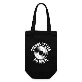Sounds Better On Vinyl Logo - Gift Bag for Bottles - black - Front