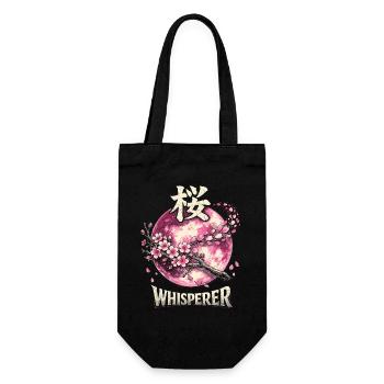 Cherry Blossom Sakura Cherry Blossom - Gift Bag for Bottles - black - Front