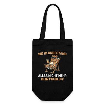 Finally retirement - Chilled quokka in a deck chair - Gift Bag for Bottles - black - Front