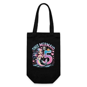 5e anniversaire de la Sirène 5 ans - Sac à bouteille - noir - Devant