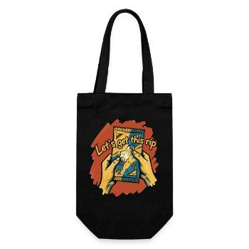 Lasst uns dieses Rip-Sammelkarten-Boosterpaket holen - Geschenkbeutel für Flaschen - Schwarz - Vorne