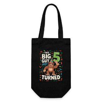 Ce grand gars vient d’avoir 5 ans Gorille drôle 5 - Sac à bouteille - noir - Devant