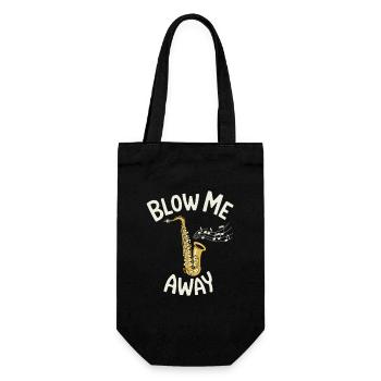 Motif de saxophone Blow Me Away pour saxophoniste Jazz - Sac à bouteille - noir - Devant