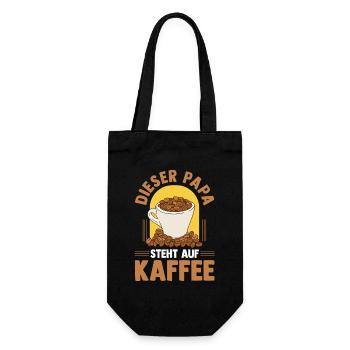 Café, Fête des pères, Papa - Sac à bouteille - noir - Devant