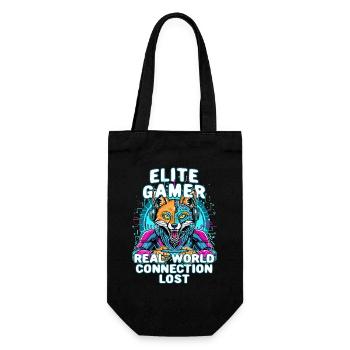 Gamer funny elite video games gaming geek console - Gift Bag for Bottles - black - Front