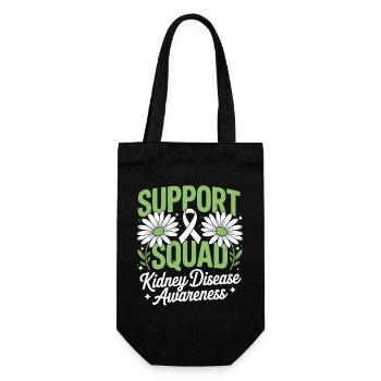 Support Squad Kidney Awareness - Gift Bag for Bottles - black - Front
