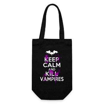 Keep Calm And Kill Funny Witty Vampires - Gift Bag for Bottles - black - Front