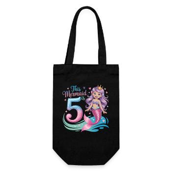5e anniversaire de la Sirène 5 ans - Sac à bouteille - noir - Devant