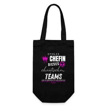 Stolze Chefin chaotisches Team Chefin Geschenke - Gift Bag for Bottles - black - Front