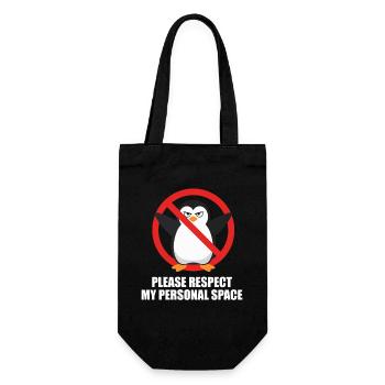Please Respect My Personal Space Penguin - Gift Bag for Bottles - black - Front