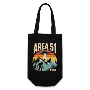 Area 51 Nevada UFO Retro Design - Gift Bag for Bottles - black - Front