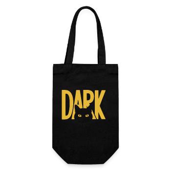 DARK Cat Eyes Minimal Design - Gift Bag for Bottles - black - Front