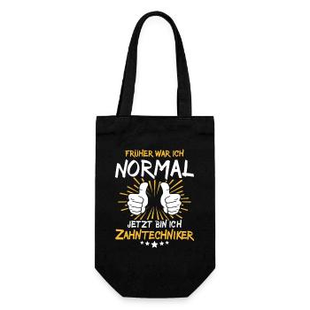 Dental technician saying - Gift Bag for Bottles - black - Front