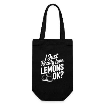 I Just Really Love Lemons Ok? - Gift Bag for Bottles - black - Front