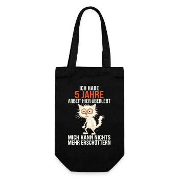 5 Year Company Anniversary Service Anniversary Work - Gift Bag for Bottles - black - Front