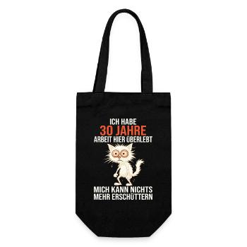 30 Year Company Anniversary Service Anniversary Work - Gift Bag for Bottles - black - Front