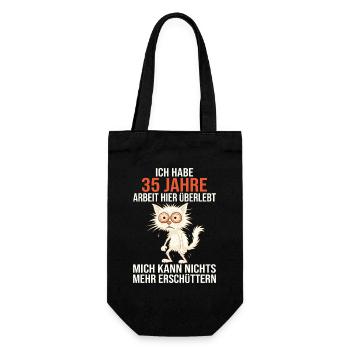 35th Anniversary of the Company Service Anniversary of Work - Gift Bag for Bottles - black - Front